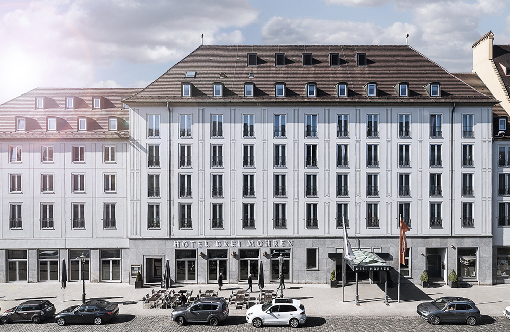 Architekturaufnahme Außenansicht Hotel Drei Mohren Augsburg